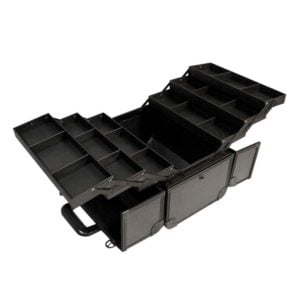 Kufer fryzjerski aluminiowy, czarny