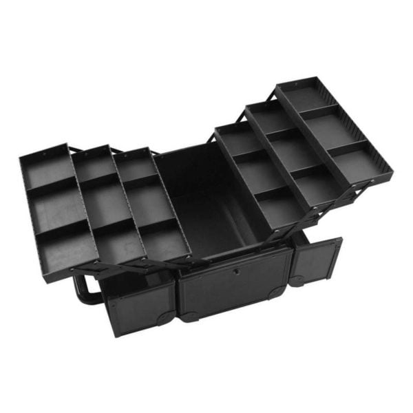 Kufer fryzjerski aluminiowy, czarny